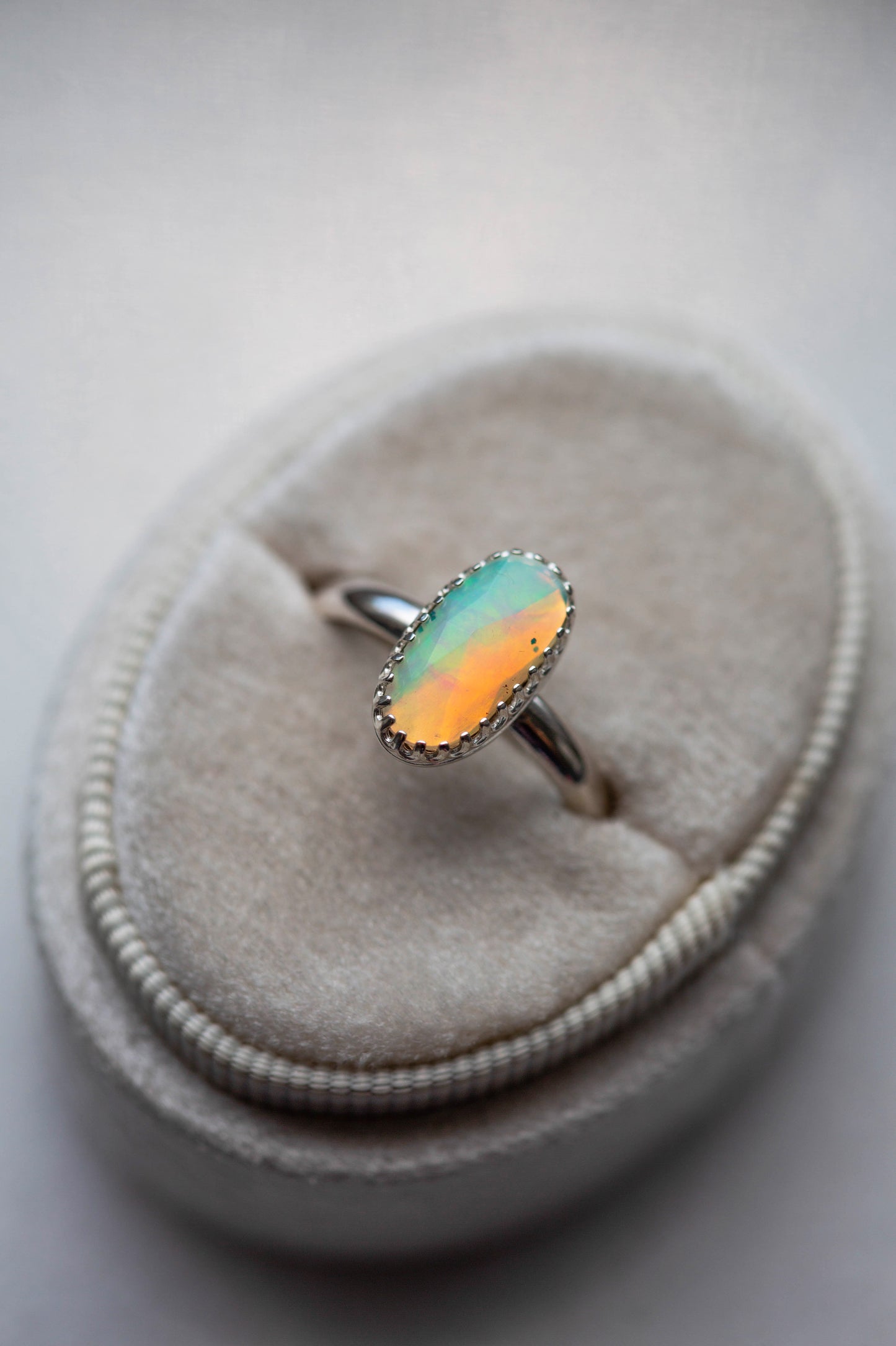 Size 8.5 | Simple Opal Ring | #22