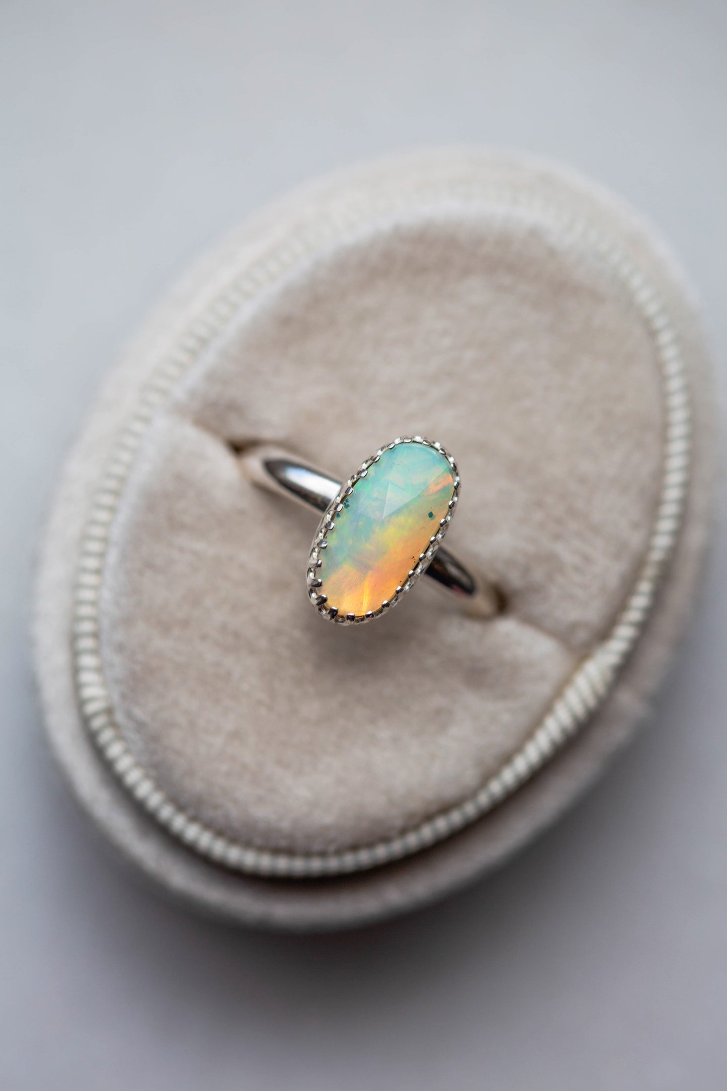 Size 8.5 | Simple Opal Ring | #22