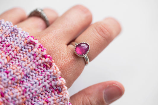 Size 6 | Pink Sapphire Ring | #5