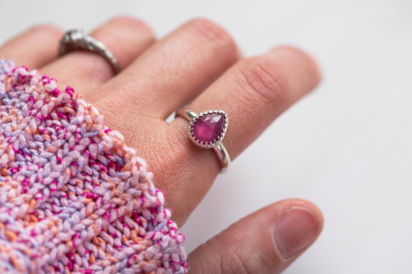 Size 8 | Pink Sapphire Ring | #9