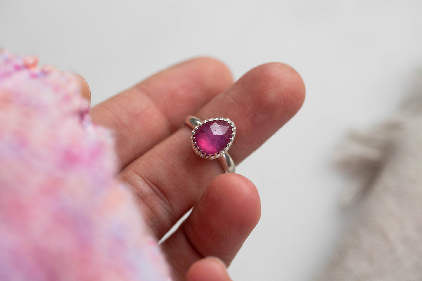 Size 5 | Pink Sapphire Ring | #17