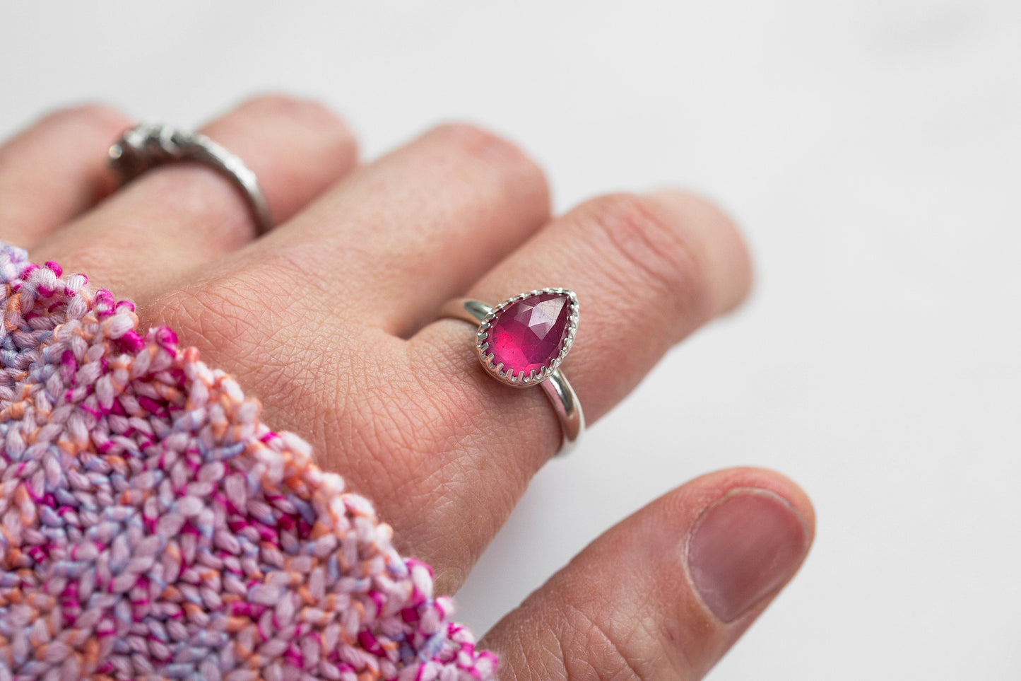 Size 7.5 | Pink Sapphire Ring | #21