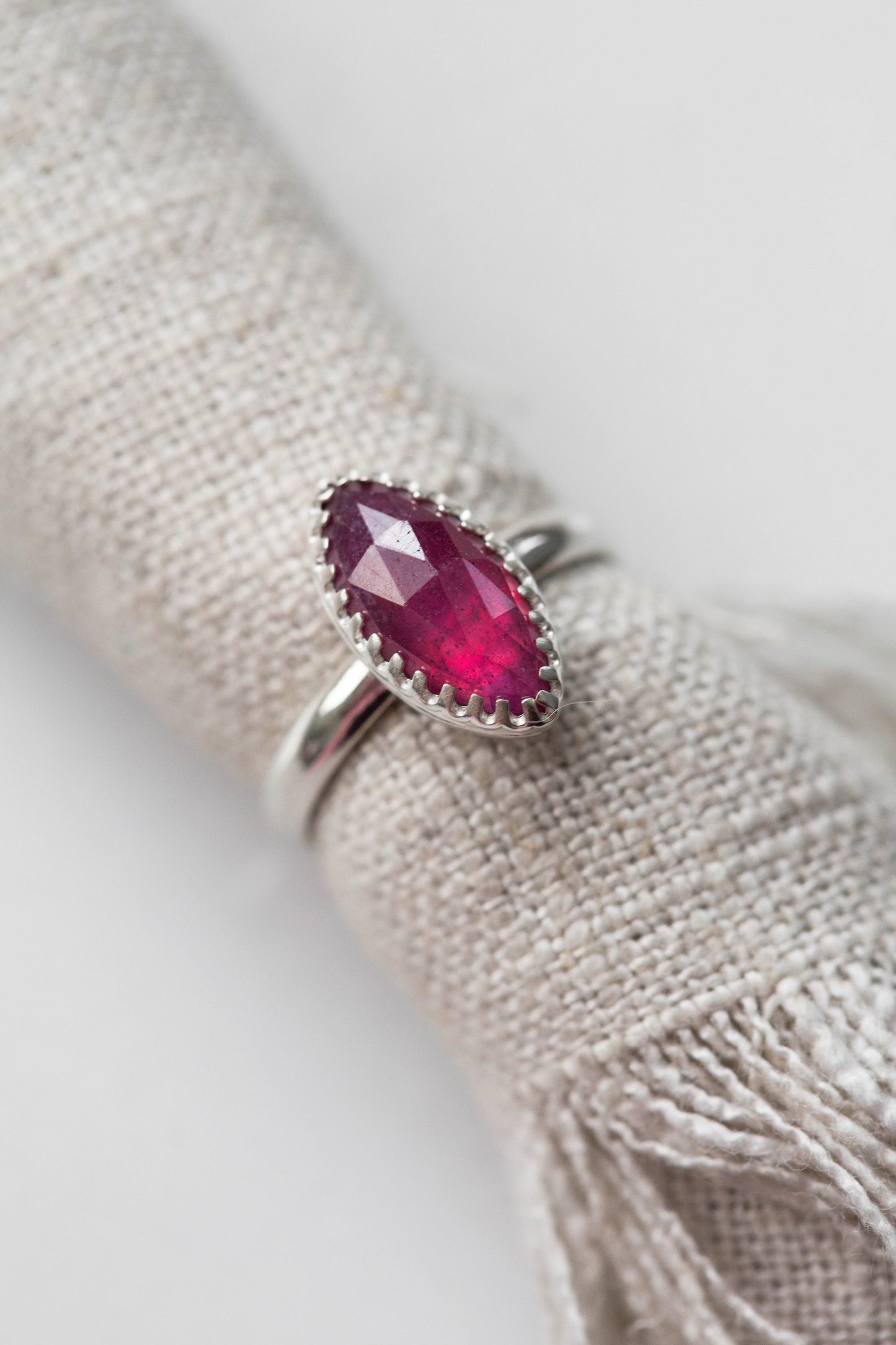 Size 8 | Pink Sapphire Ring | #22