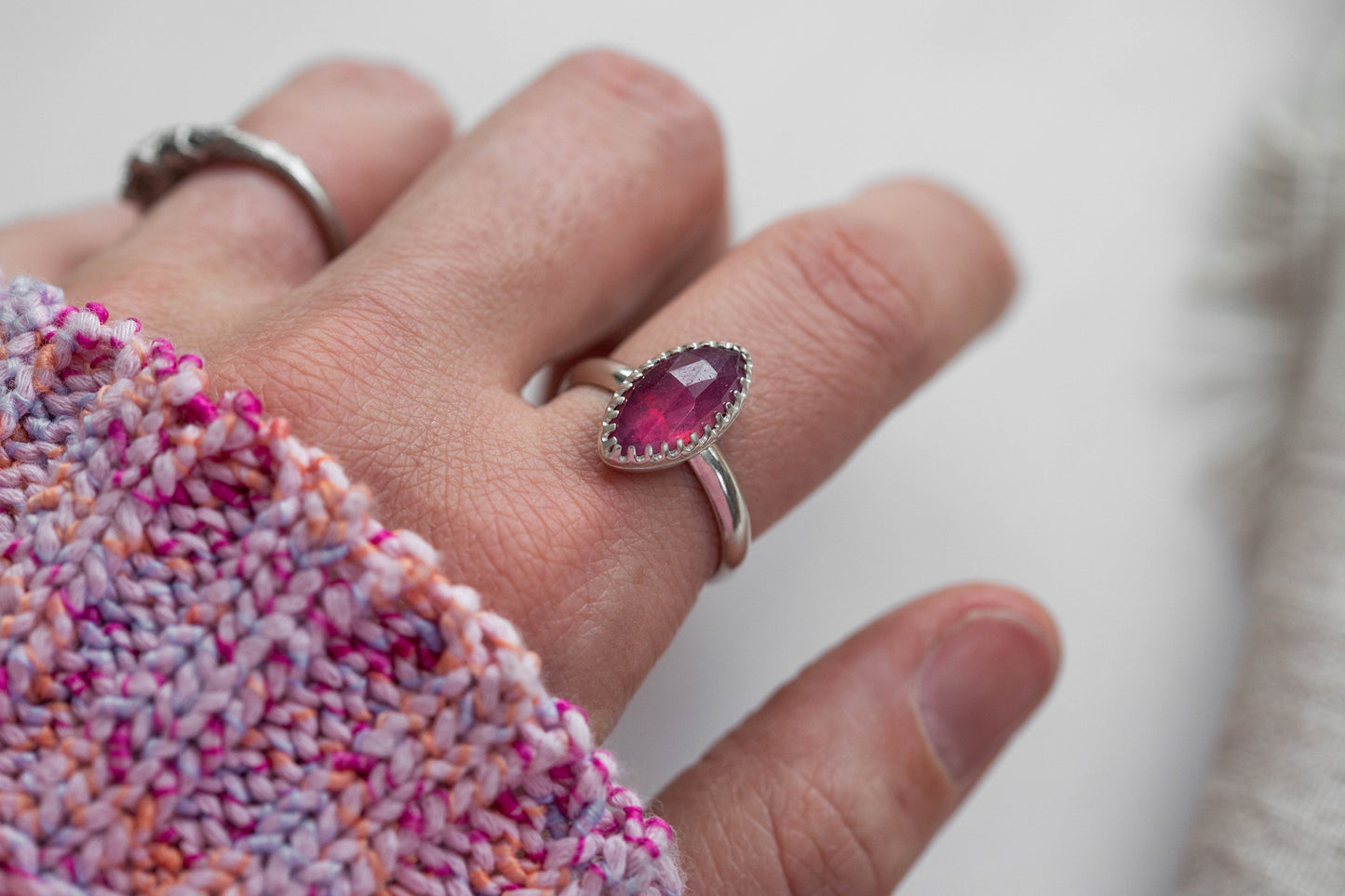 Size 8 | Pink Sapphire Ring | #22