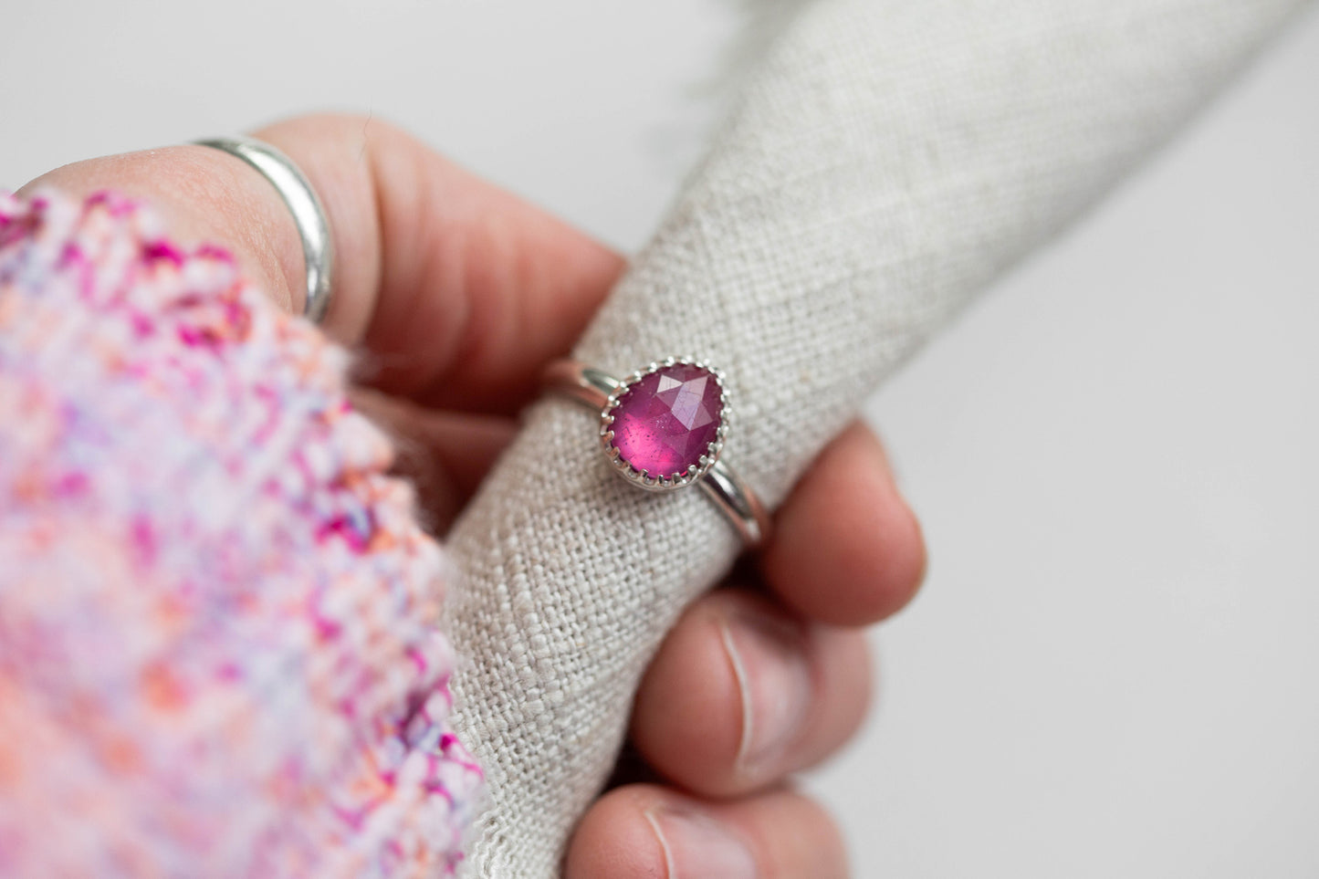 Size 8 | Pink Sapphire Ring | #29