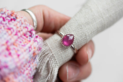 Size 8.5 | Pink Sapphire Ring | #34