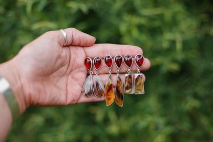 Butterfly in the Berry Patch Earrings   |   #2