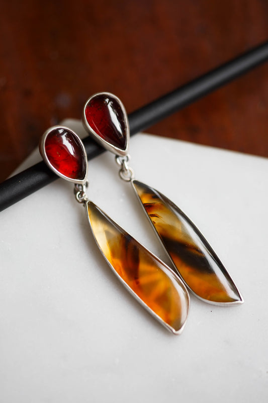 Butterfly in the Berry Patch Earrings   |   #1