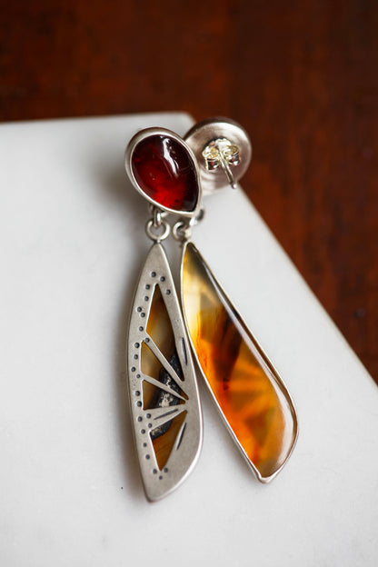 Butterfly in the Berry Patch Earrings   |   #1