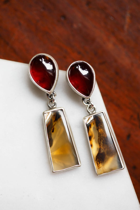 Butterfly in the Berry Patch Earrings   |   #2