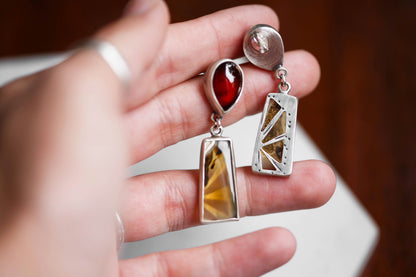 Butterfly in the Berry Patch Earrings   |   #2