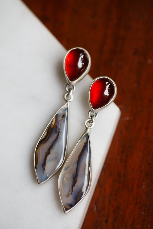 Butterfly in the Berry Patch Earrings   |   #5