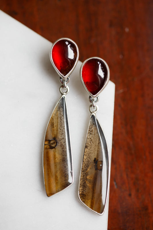 Butterfly in the Berry Patch Earrings   |   #6