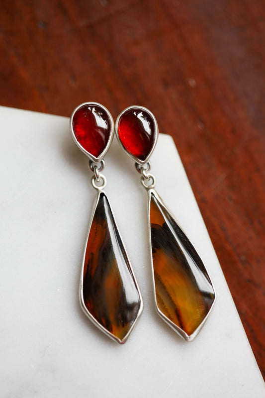 Butterfly in the Berry Patch Earrings   |   #9