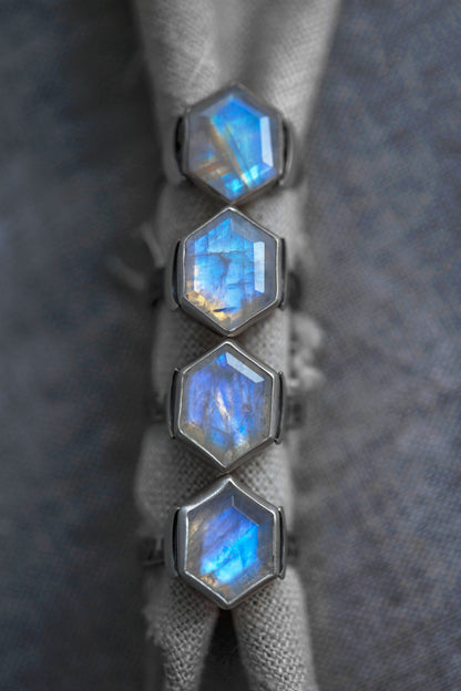 Snow Moon Ring |  Made to Order |  Choose Your Stone