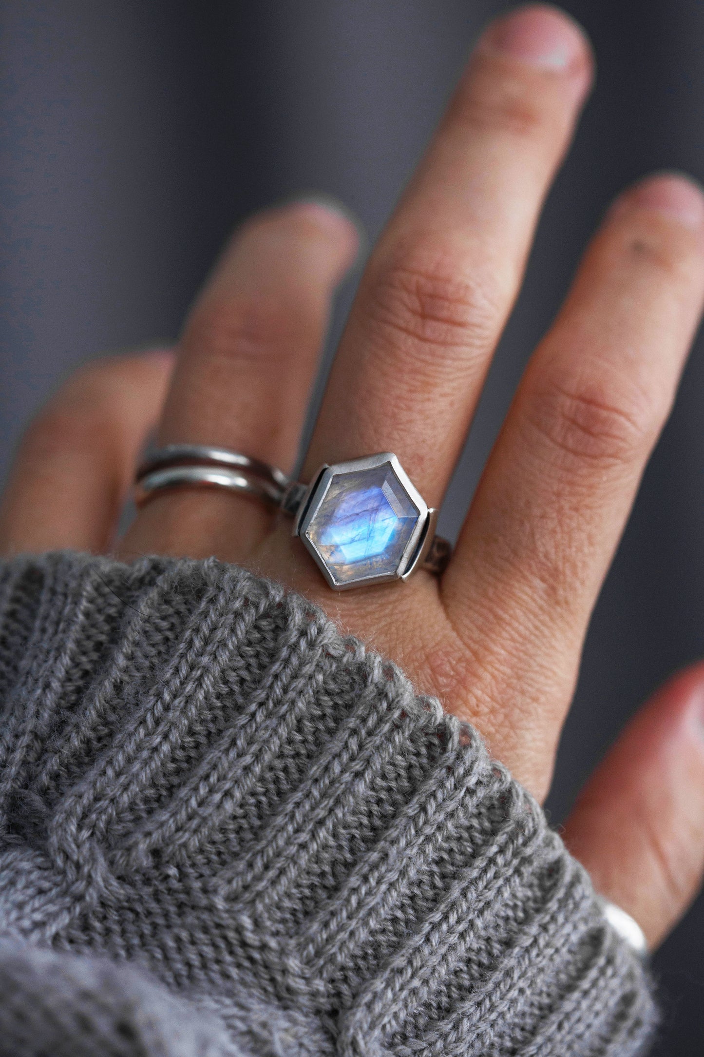 Size 8.75  |  Snow Moon Ring  |  #7