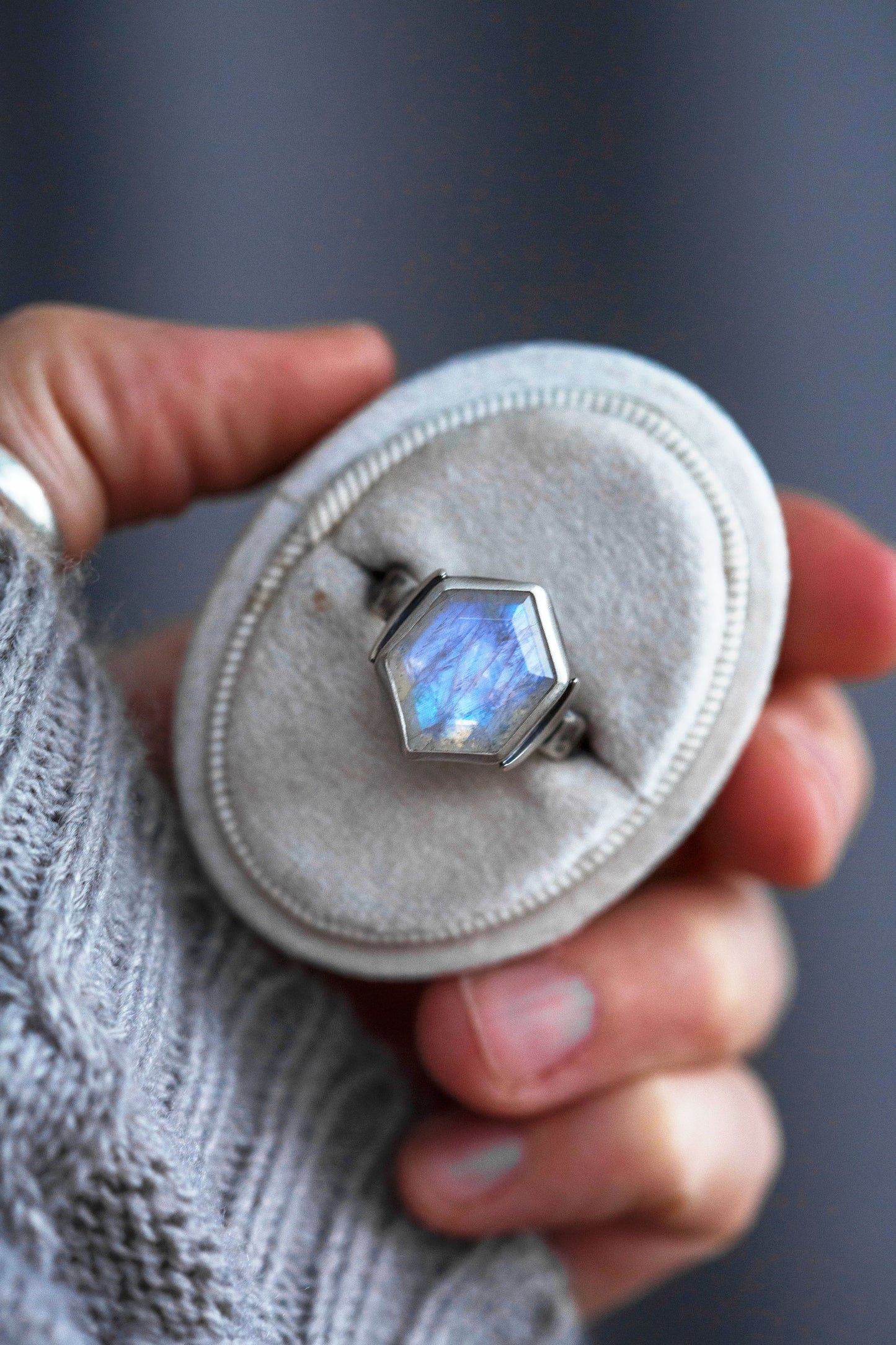 Size 8.5  |  Snow Moon Ring  |  #8
