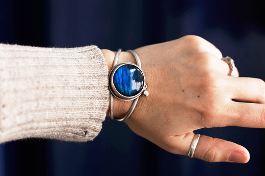 Medium/Large | Memento Mori Cuff Bracelet | #7