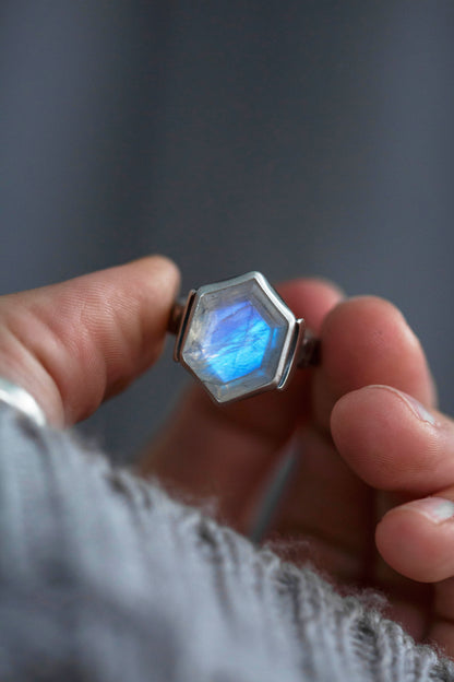 Size 7.75  |  Snow Moon Ring  |  #10