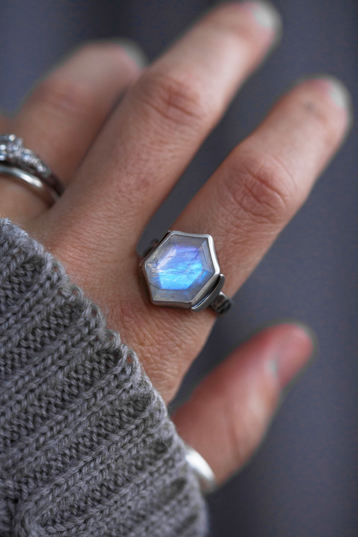 Size 7.75  |  Snow Moon Ring  |  #10