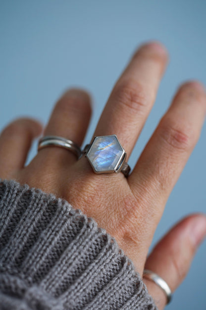 Size 8.5  |  Snow Moon Ring  |  #15