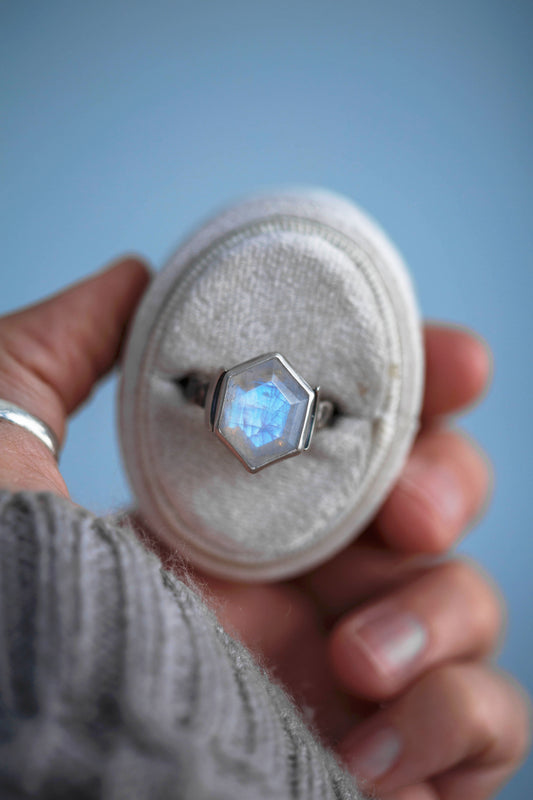 Size 9.75  |  Snow Moon Ring  |  #22