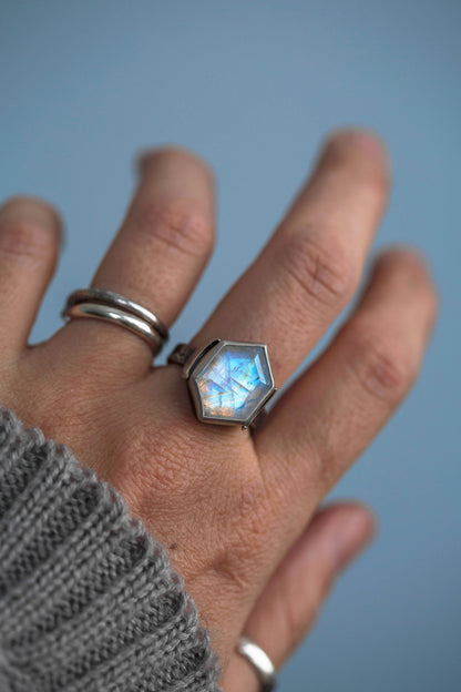 Size 7.5  |  Snow Moon Ring  |  #27