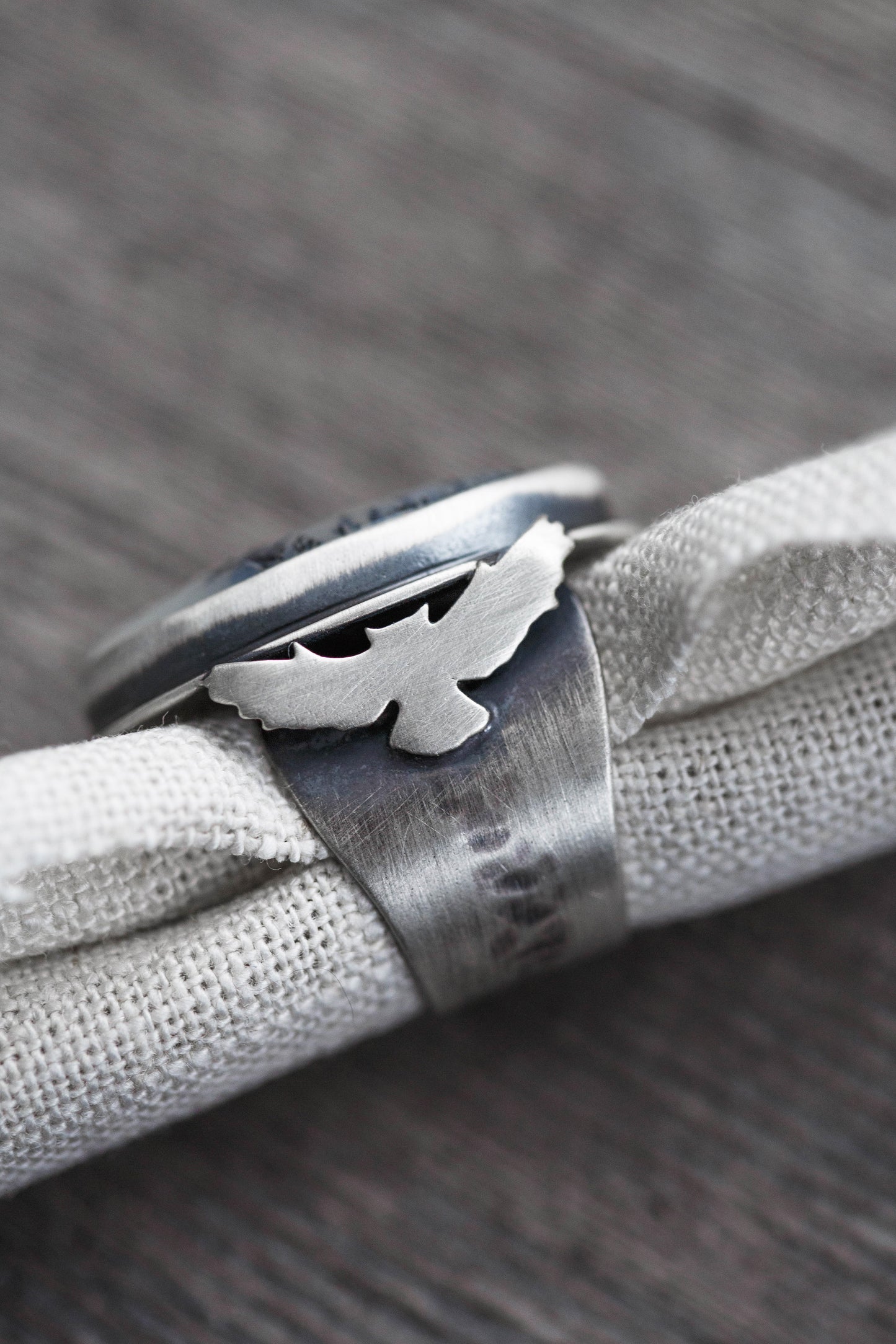 Size 8.25  |  The Owl's Path Ring | Wide Saddle Band | #12