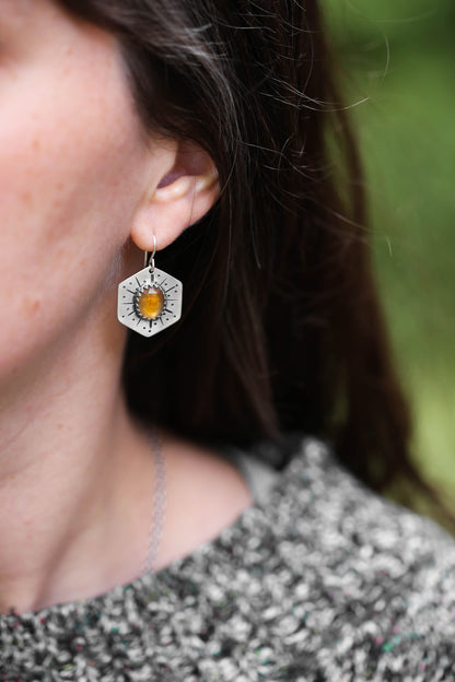 Honeybee Compass Earrings | #5