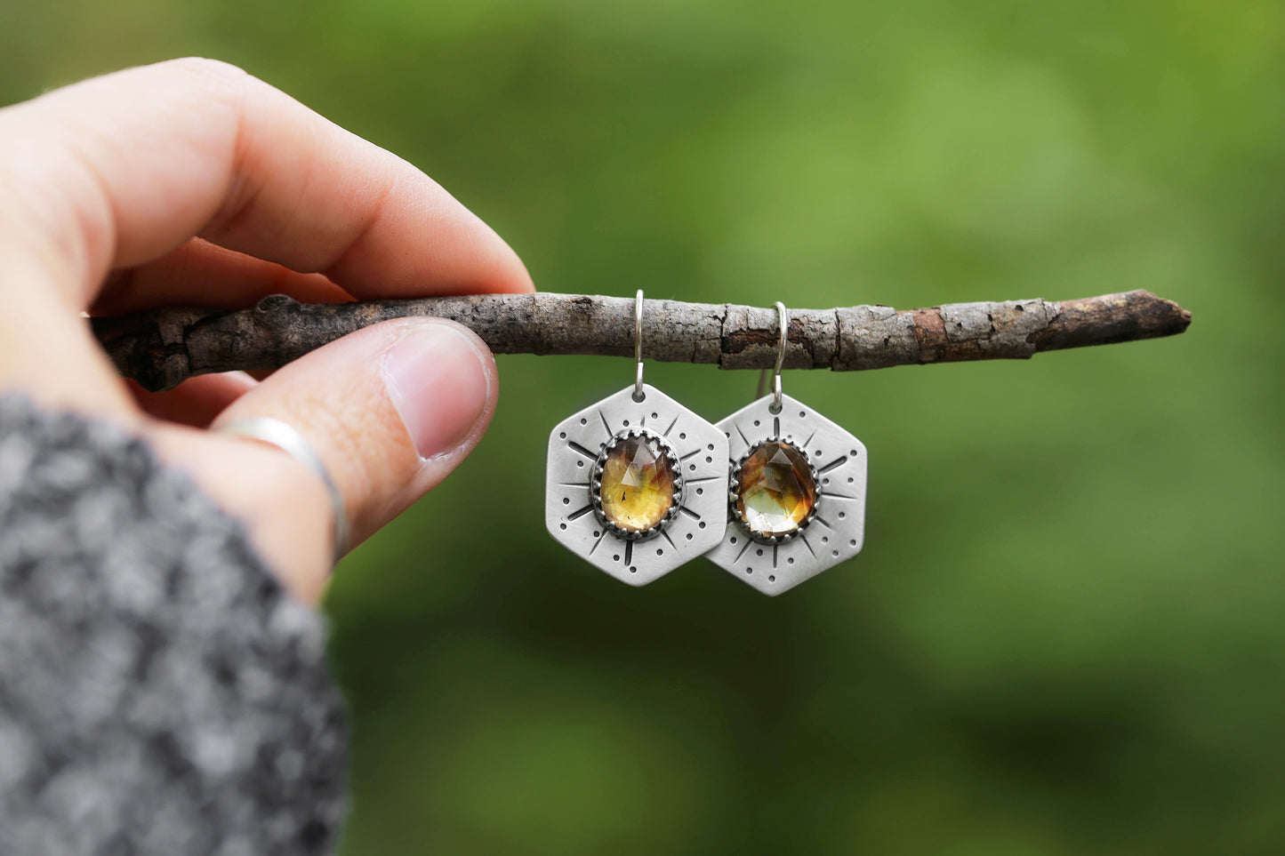 Honeybee Compass Earrings | #5