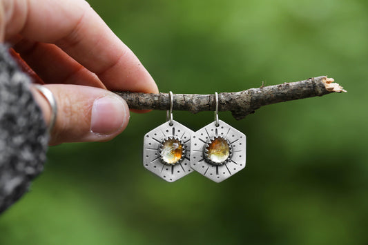 Honeybee Compass Earrings | #8