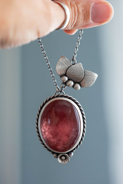 Medium | Strawberry Thief Necklace | #1