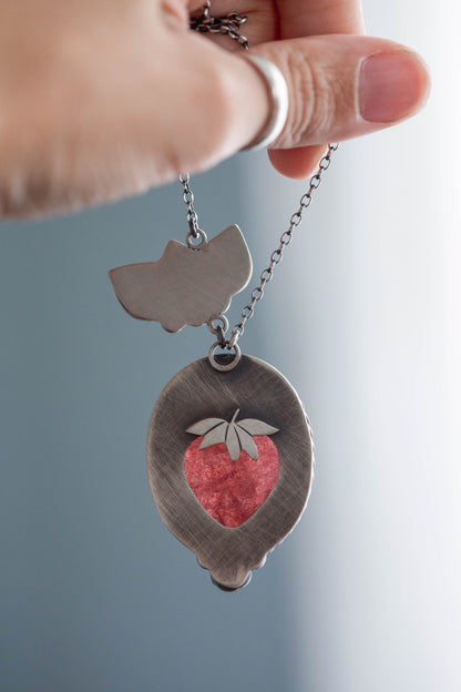 Medium | Strawberry Thief Necklace | #1