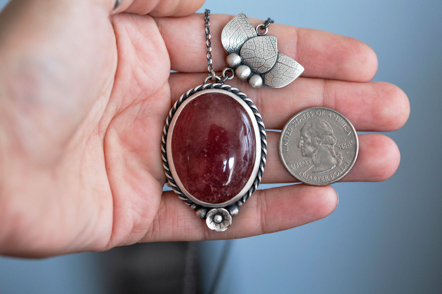 Medium | Strawberry Thief Necklace | #1