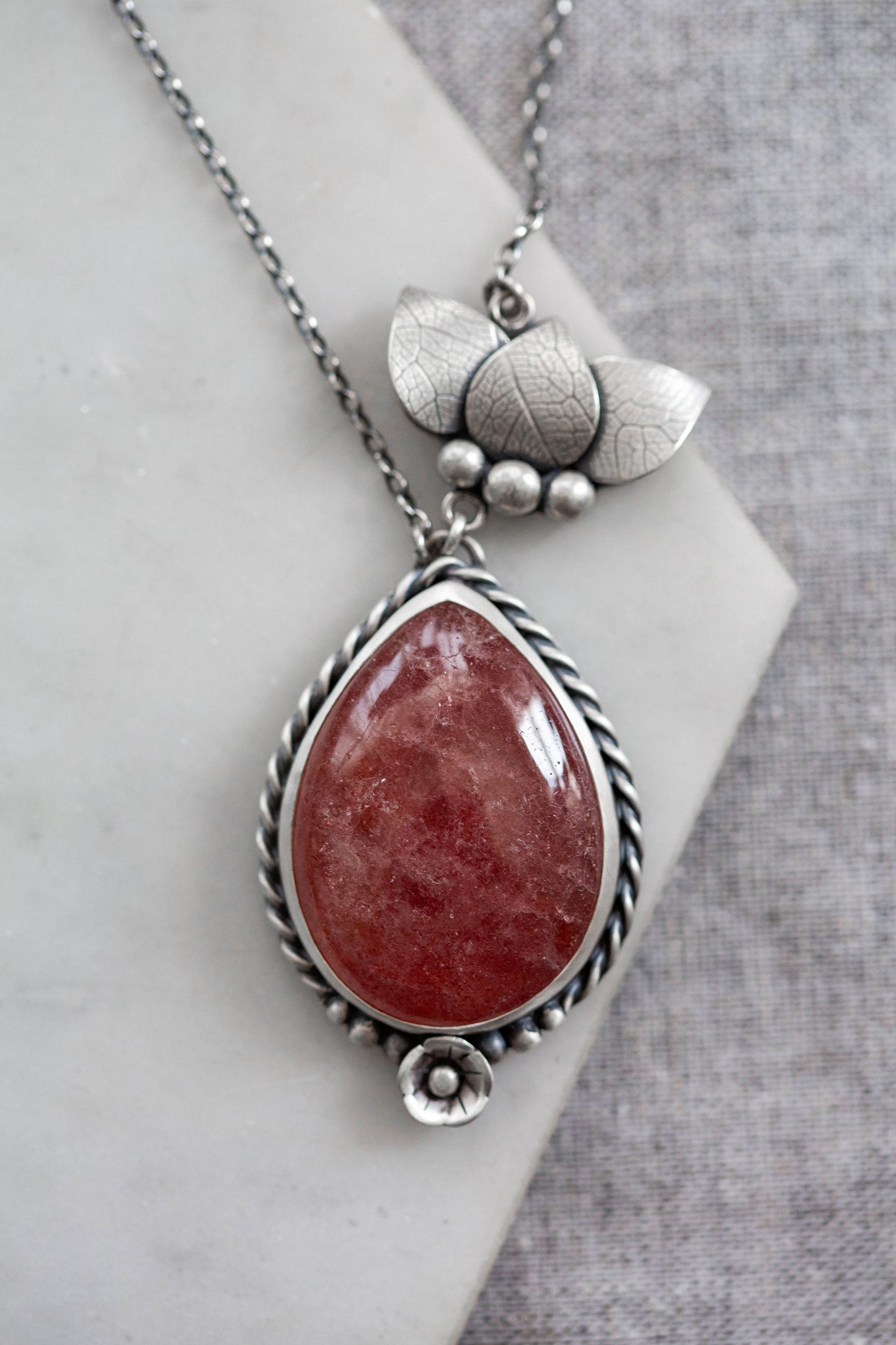Medium | Strawberry Thief Necklace | #2