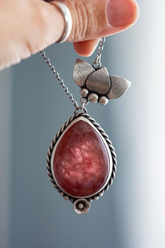 Medium | Strawberry Thief Necklace | #2