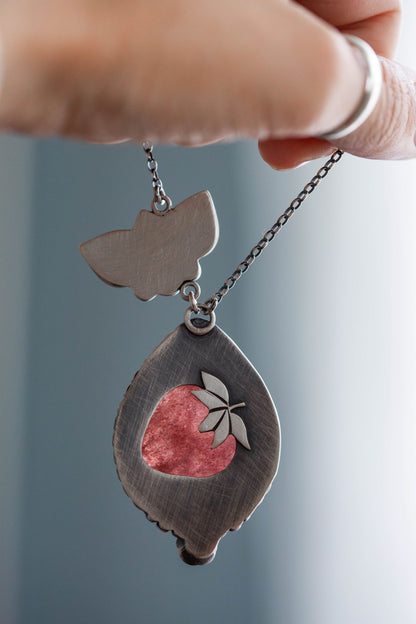 Medium | Strawberry Thief Necklace | #2