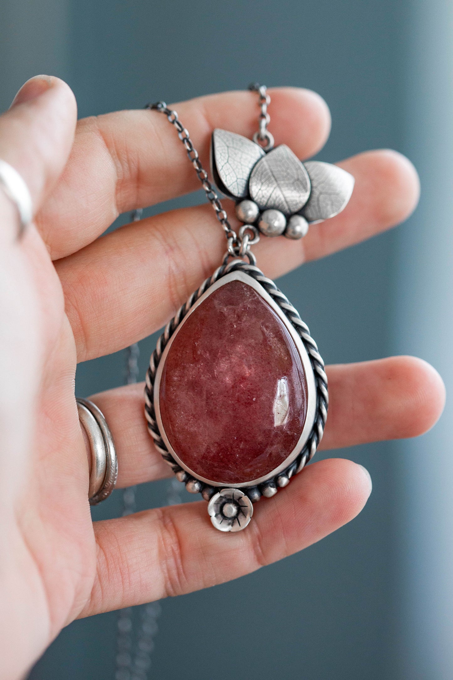 Medium | Strawberry Thief Necklace | #2