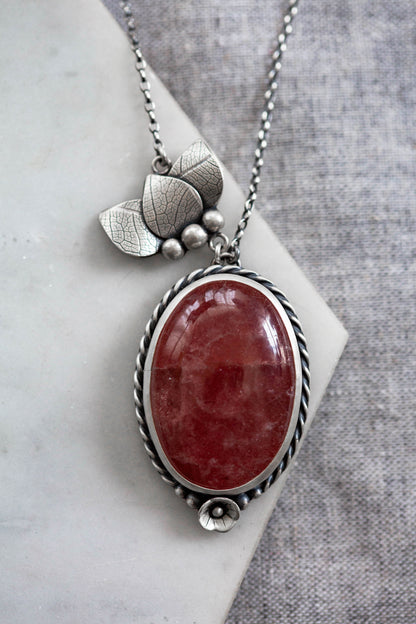 Large | Strawberry Thief Necklace | #3