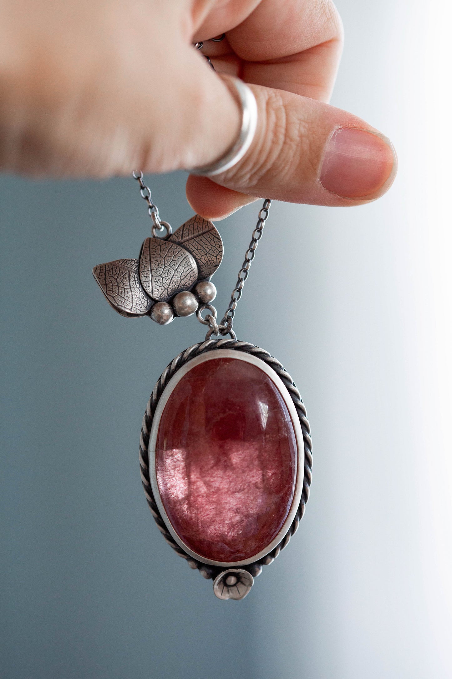 Large | Strawberry Thief Necklace | #3