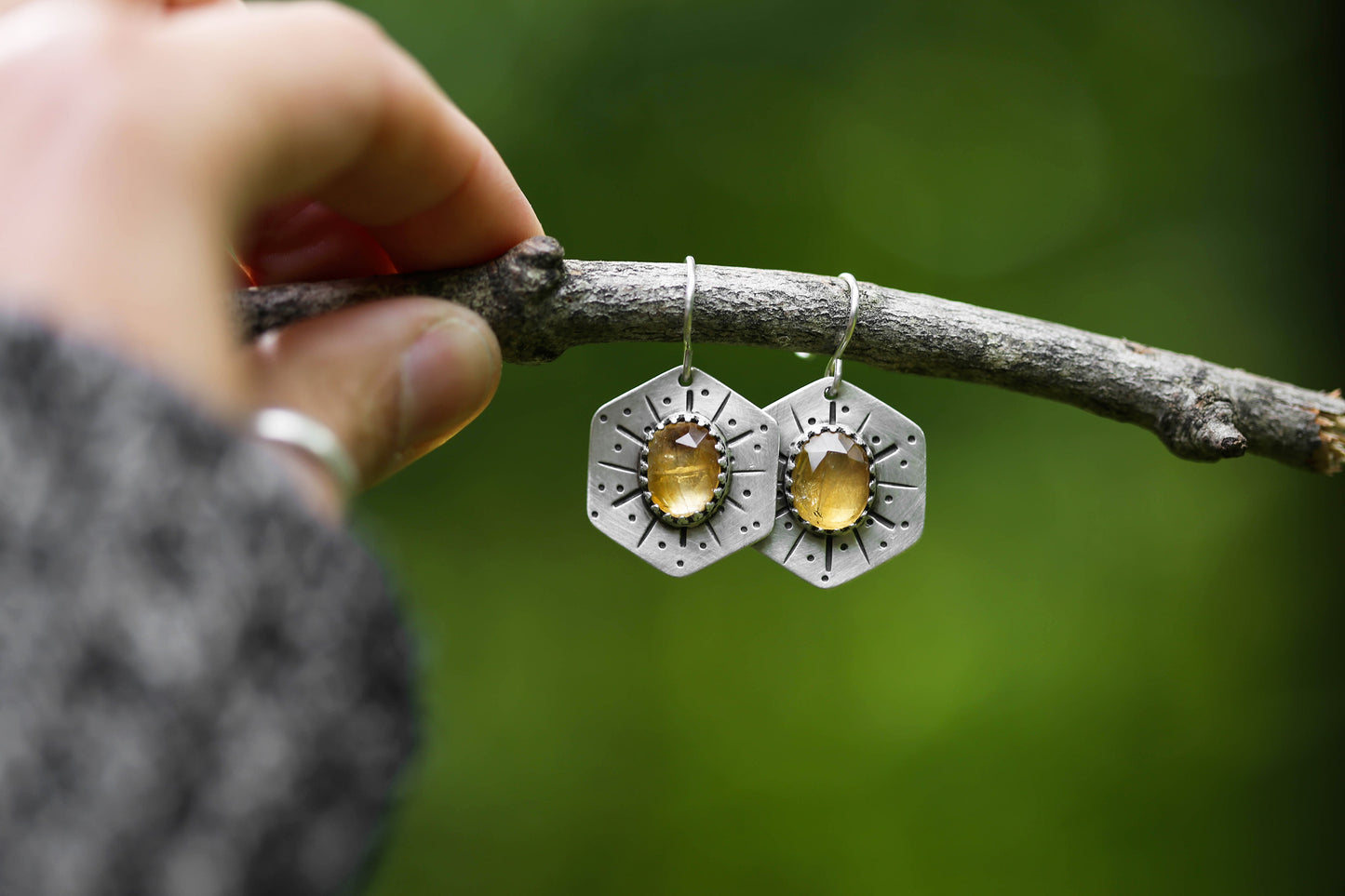 Honeybee Compass Earrings | #9