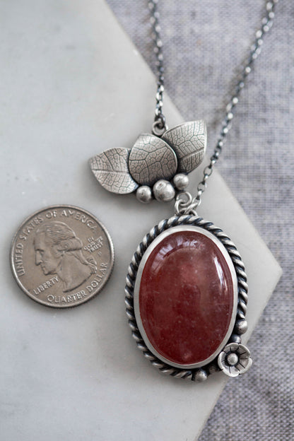 Small | Strawberry Thief Necklace | #4