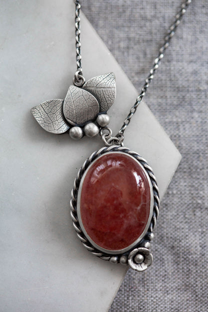 Small | Strawberry Thief Necklace | #5