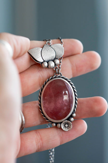 Small | Strawberry Thief Necklace | #6
