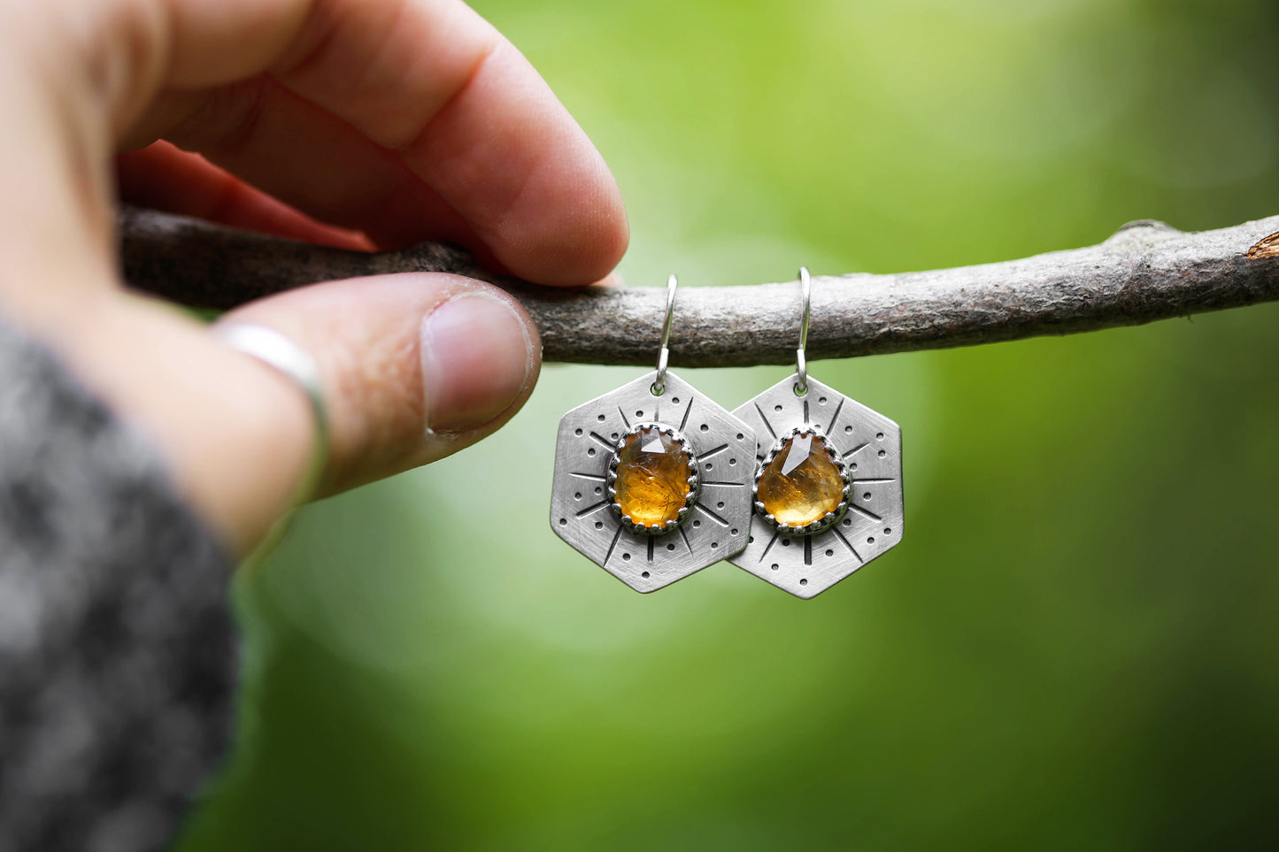 Honeybee Compass Earrings | #11