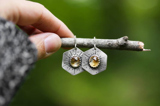 Honeybee Compass Earrings | #12