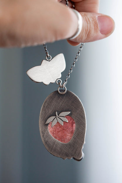Large | Strawberry Thief Necklace | #7