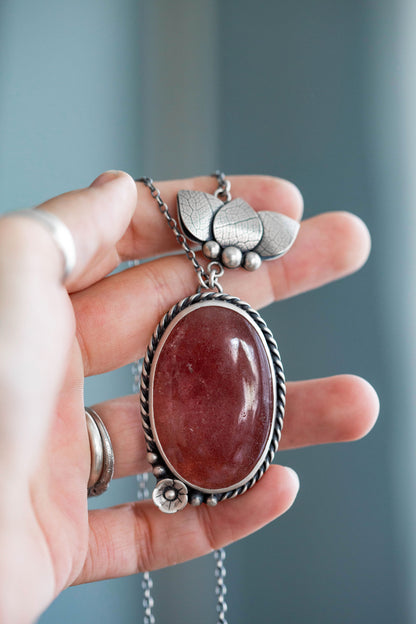 Large | Strawberry Thief Necklace | #7