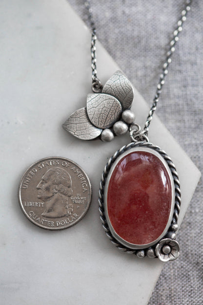 Small | Strawberry Thief Necklace | #8