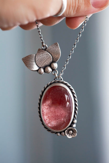 Small | Strawberry Thief Necklace | #8